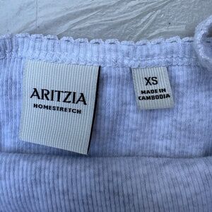 Aritzia ribbed cotton tank top heather grey